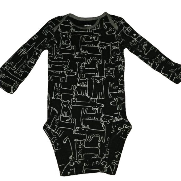 Carter's  Antebies Gender Neutral Bodysuit Bundle 3-6 mo Black/White Print - Picture 6 of 7